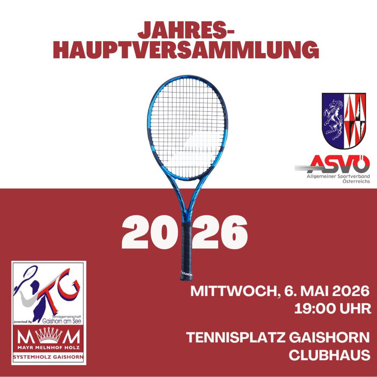 Einladung Jahreshauptversammlung 2026